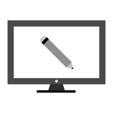 Çevrimiçi Eğitim Simgesi Eğilimli İzole Arkaplan      