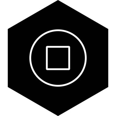 Moda Biçimli Ayırılmış Arkaplanda Simgeyi Durdur