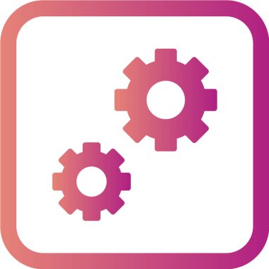 dişli düz vektör simgesi