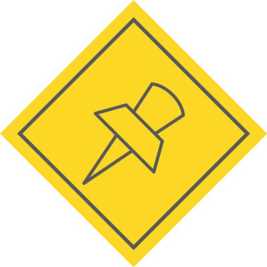 Moda Biçimli Pin Simgesi İzole Arkaplan 