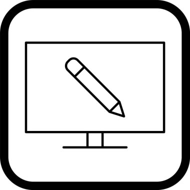 Çevrimiçi Eğitim Simgesi Eğilimli İzole Arkaplan      