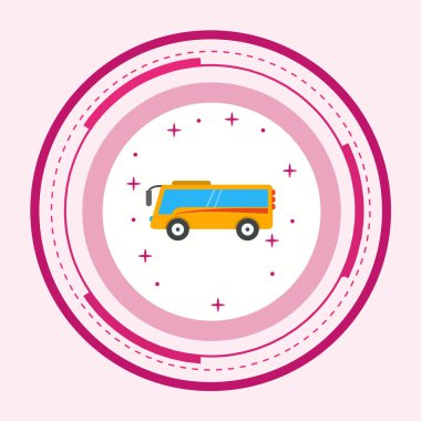 Modern b 'nin vektör illüstrasyonunda simge ambulansı yok