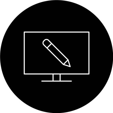 Modern bilgisayar simgesinin vektör illüstrasyonu