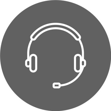 kulaklık simgesi vektör illüstrasyonu