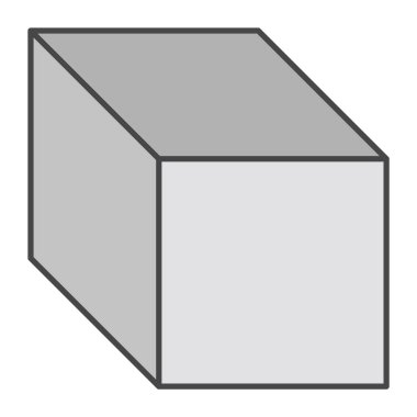 Moda Biçimli Küp Simgesi İzole Arkaplan      