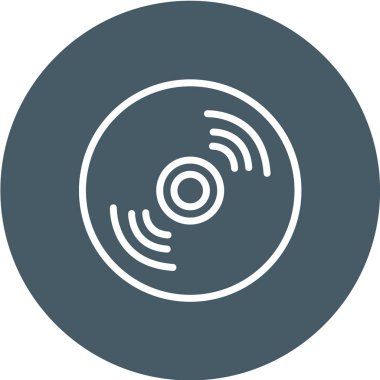 Multimedya düz simgesi beyaz arkaplanda izole edildi