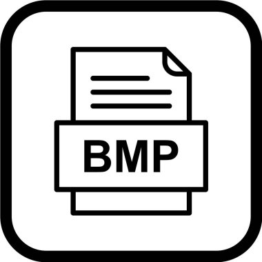 bmp biçim simgesi vektör illüstrasyonu