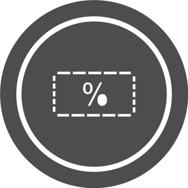 İndirim kuponu simgesi, vektör illüstrasyonu