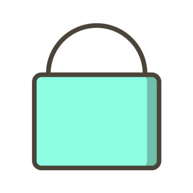 Alışveriş poşeti simgesi vektör illüstrasyon grafik tasarımı