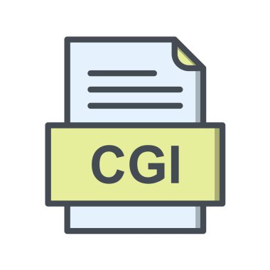 dosya biçimi simgesi, vektör illüstrasyonu 