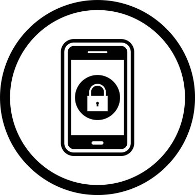 Mobil Uygulama Simgesini Moda Biçiminde İzole Edilmiş Arkaplanda Kilitle