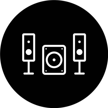 ses sistemi vektör çizimi, basit simge