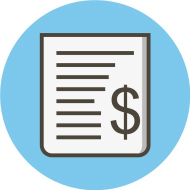 Dolar düz vektör simgesi