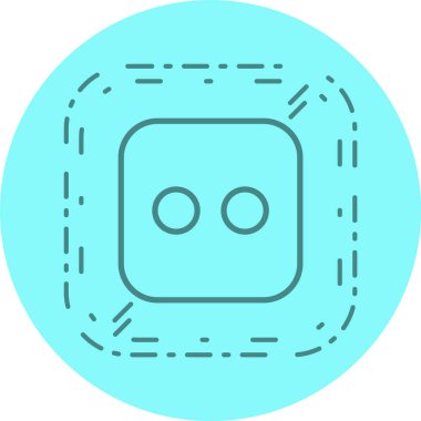 Zar İki Simgesi Stili İzole Arkaplan