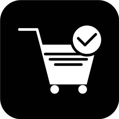 Alışveriş arabası simgesi, vektör illüstrasyonu