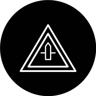 Yol simgesi, vektör illüstrasyonu