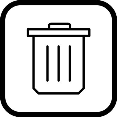 Çöp Simgesi Moda Biçiminde İzole Arkaplan  