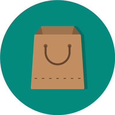 Alışveriş poşeti ikon vektör illüstrasyonu