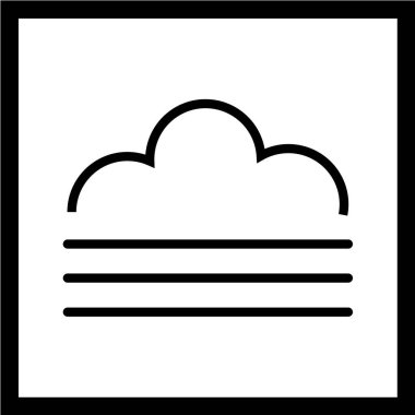 Bulut vektör simgesi. ince çizgi sembolü.