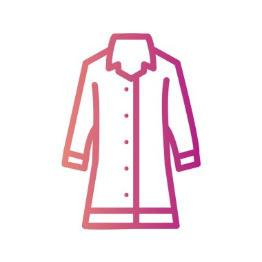 Palto ikonu. vektör illüstrasyonu