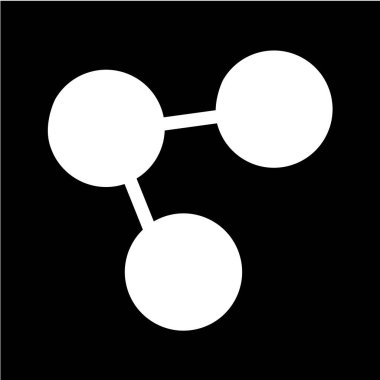 Molekül yapısı simgesi, vektör illüstrasyonu