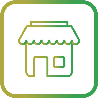 Dükkan ikonu. vektör illüstrasyonu