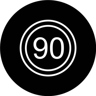 90 sayısının vektör illüstrasyonu