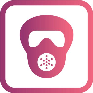 Koruma maskesinin vektör illüstrasyonu 