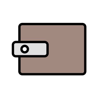 Para simgesi vektör illüstrasyon grafik tasarımlı cüzdan