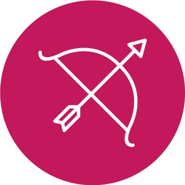 Eros yay ikonu. vektör illüstrasyonu