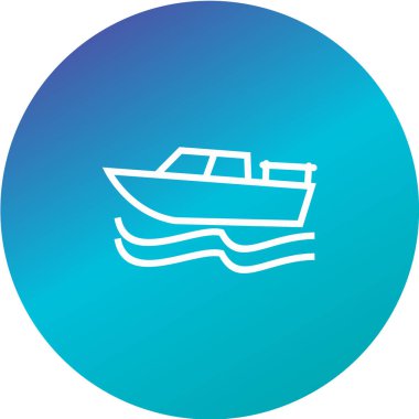 deniz teknesi simgesi, vektör illüstrasyonu