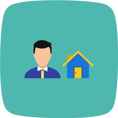 Emlak simgesi vektör illüstrasyonu 