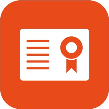 Diploma ikonu, vektör illüstrasyonu. düz tasarım biçimi