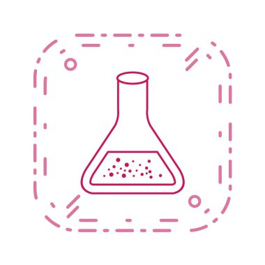 Kimyasal laboratuvar simgesi, vektör illüstrasyonu