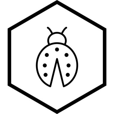 Moda Biçimli Bayan Böcek Simgesi İzole Arkaplan