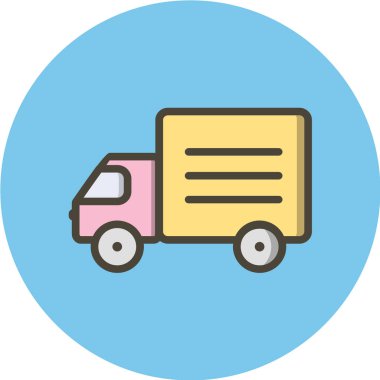 dağıtım ve lojistik vektör simgesi.