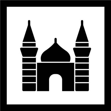 vektör illüstrasyonu, kuleleri olan basit bir kale simgesi 