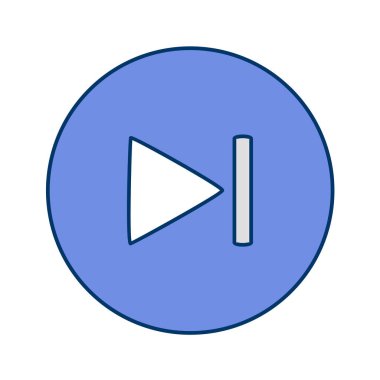 Multimedya düz simgesi beyaz arkaplanda izole edildi