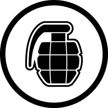 Moda Biçimli El Bombası Simgesi İzole Arkaplan