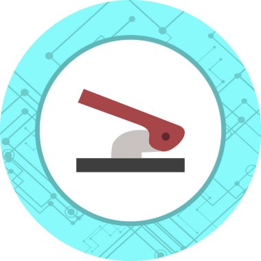  Delik Yumruklayıcı Simgesi Moda Biçimli İzole Arkaplan 