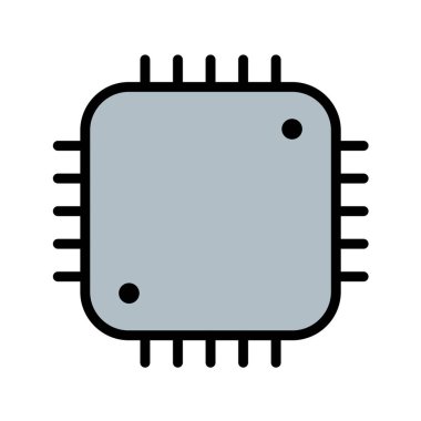 çip vektör illüstrasyonu, basit simge