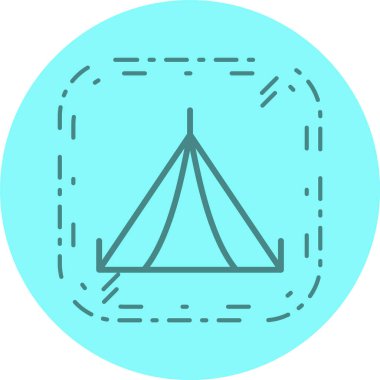 Moda Biçimli Çadır Simgesi İzole Arkaplan