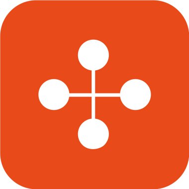 Molekül ağ yapı simgesi, vektör