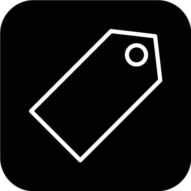 etiket simgesi, vektör çizimi