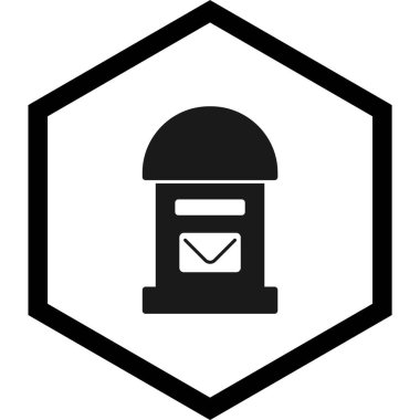 Posta Kutusu Simgesi Moda Biçiminde İzole Arkaplan