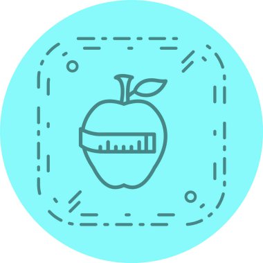 Moda Biçimli Diyet Simgesi İzole Arkaplan