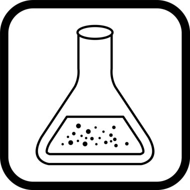 Beaker Simgesi Moda Biçiminde İzole Arkaplan      