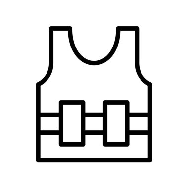 balıkçı ceketi simgesi, vektör illüstrasyonu