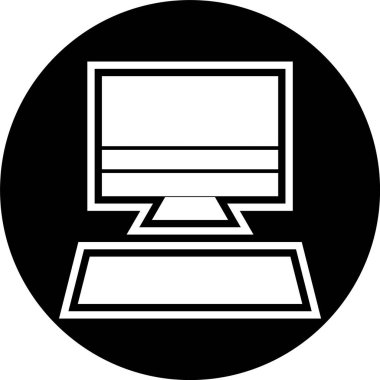 Moda Biçimli Bilgisayar Simgesi İzole Arkaplan