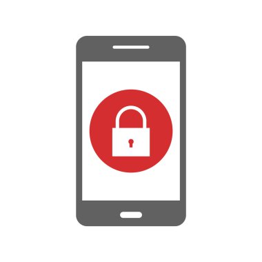 Mobil Uygulama Simgesini Moda Biçiminde İzole Edilmiş Arkaplanda Kilitle